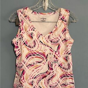 Be Inspired Colorful Swirl Sleeveless Top